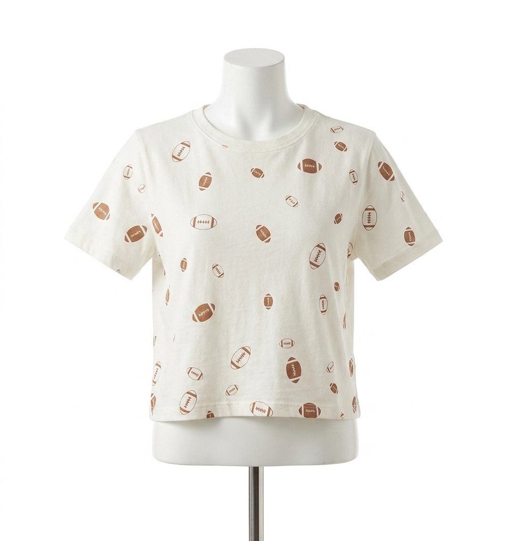 NEW CHASER football party embroidery tee in white